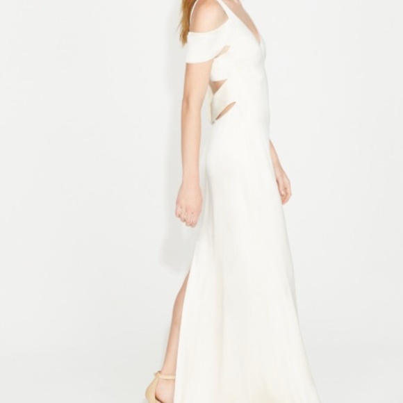 Satin Off-the-Shoulder Gown - Picture 3 of 9